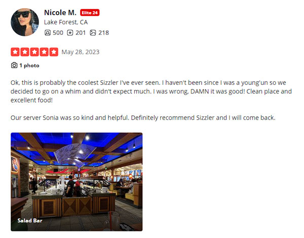 Sizzler Buffet Review