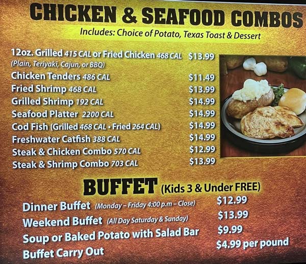 Western Sizzlin Buffet Prices